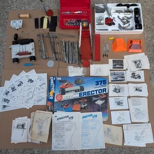 Vintage Ideal Erector 375 Motorized Building Set, 1981